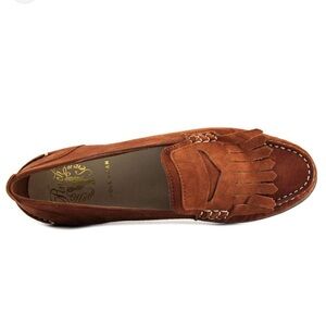 Cole Haan Pinch Grand PNY Hand Sewn Cognac suede tassel kiltie loafers 8.5